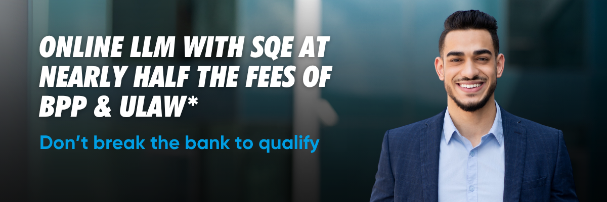 ONLINE LLM WITH SQE AT NEARLY HALF THE FEES OF BPP ULAW web image